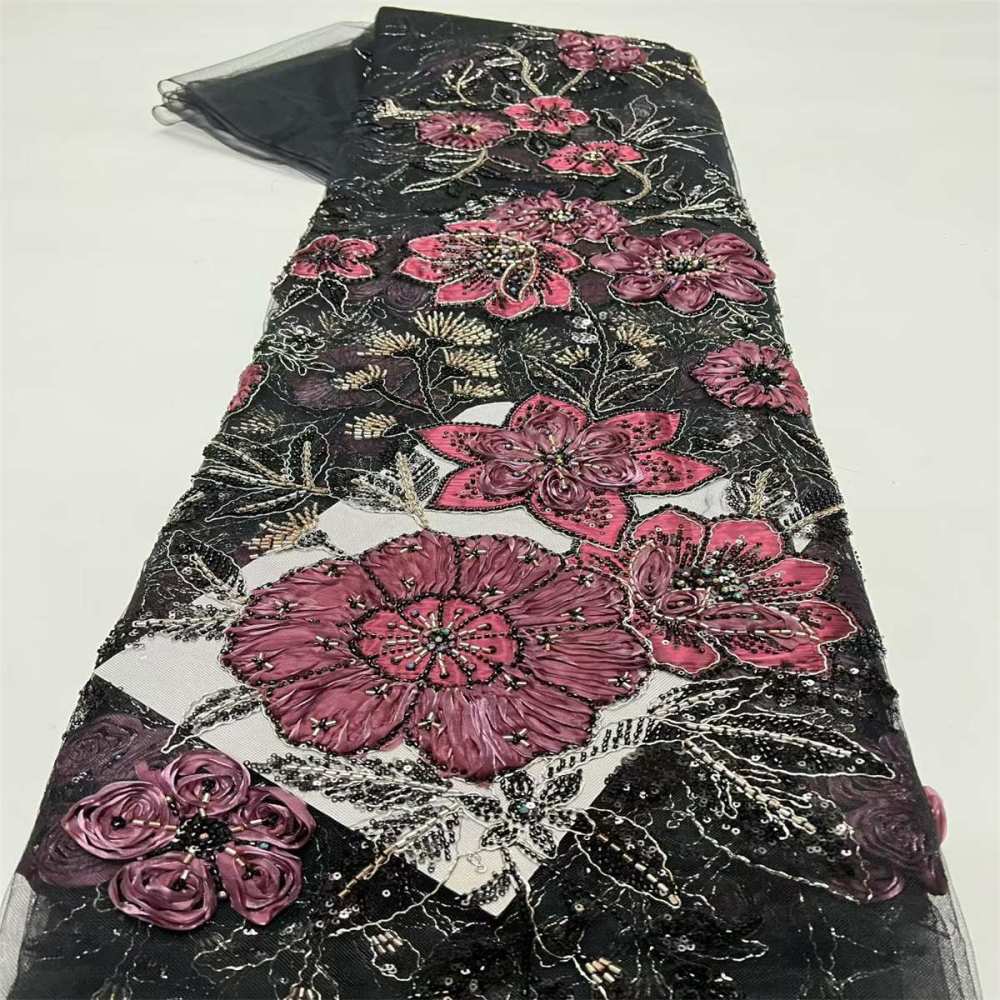 Beaded Lace Fabric LiL9057
