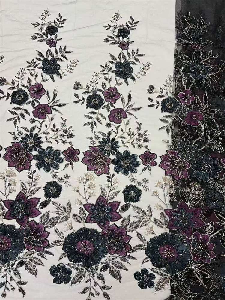 Beaded Lace Fabric LiL9057