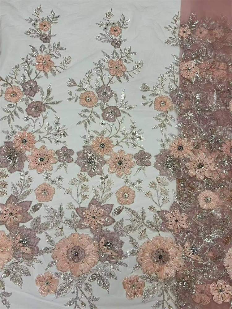 Beaded Lace Fabric LiL9057