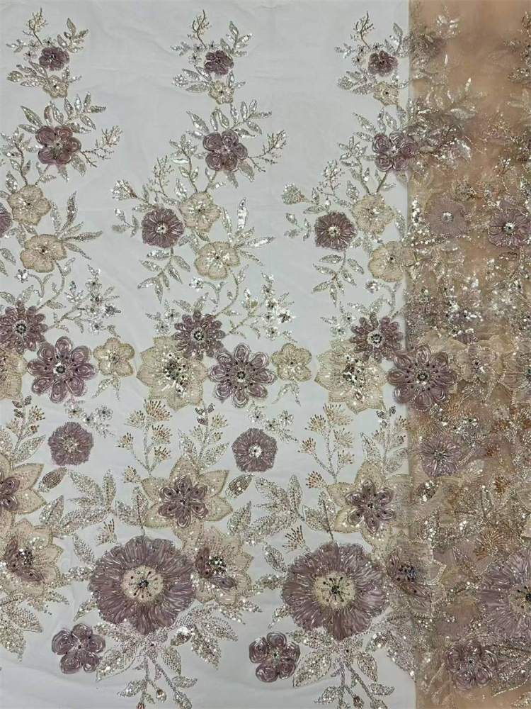 Beaded Lace Fabric LiL9057