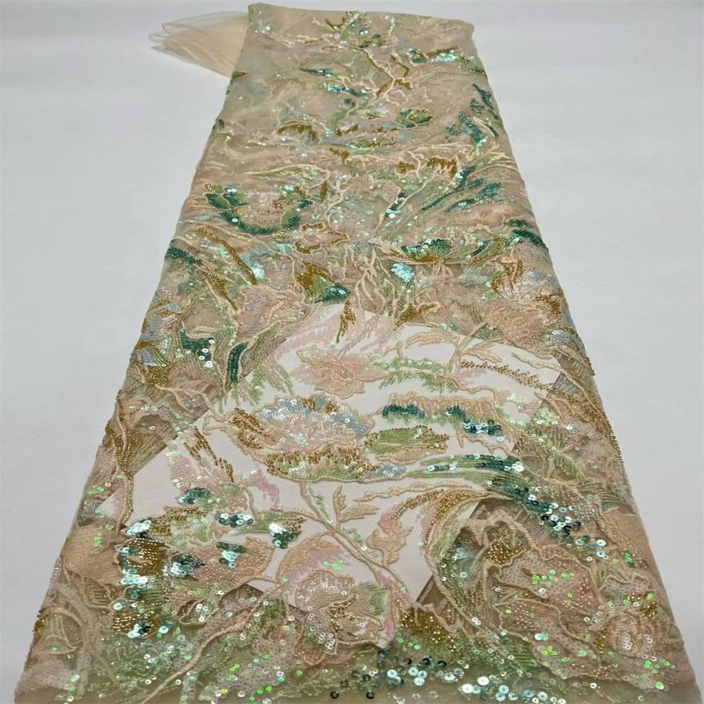 Beaded Lace Fabric LiL9058