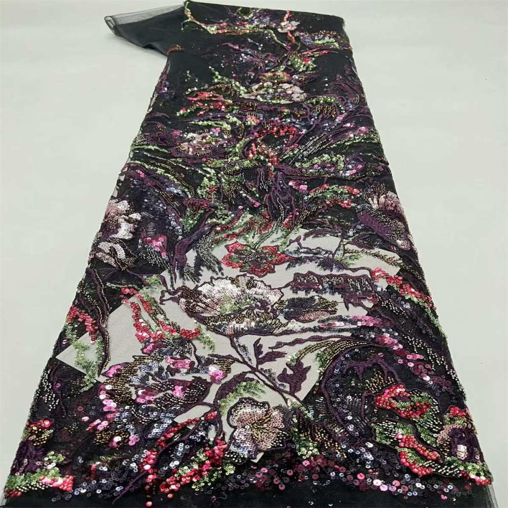 Beaded Lace Fabric LiL9058