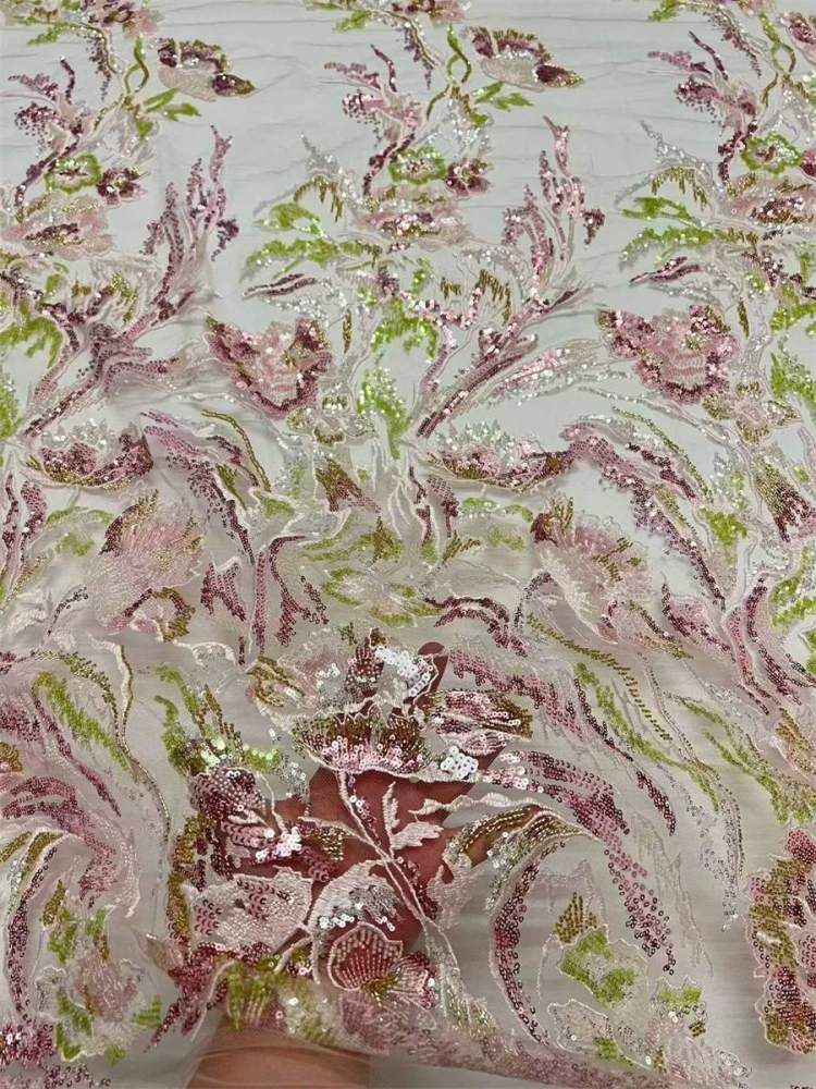 Beaded Lace Fabric LiL9058