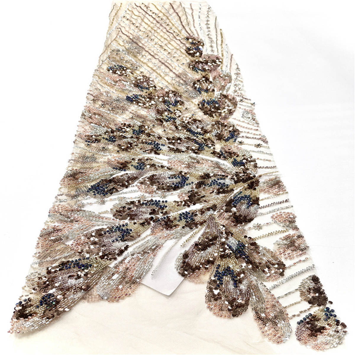 Beaded Tulle Fabric - 5 Yards | Ref. HN647