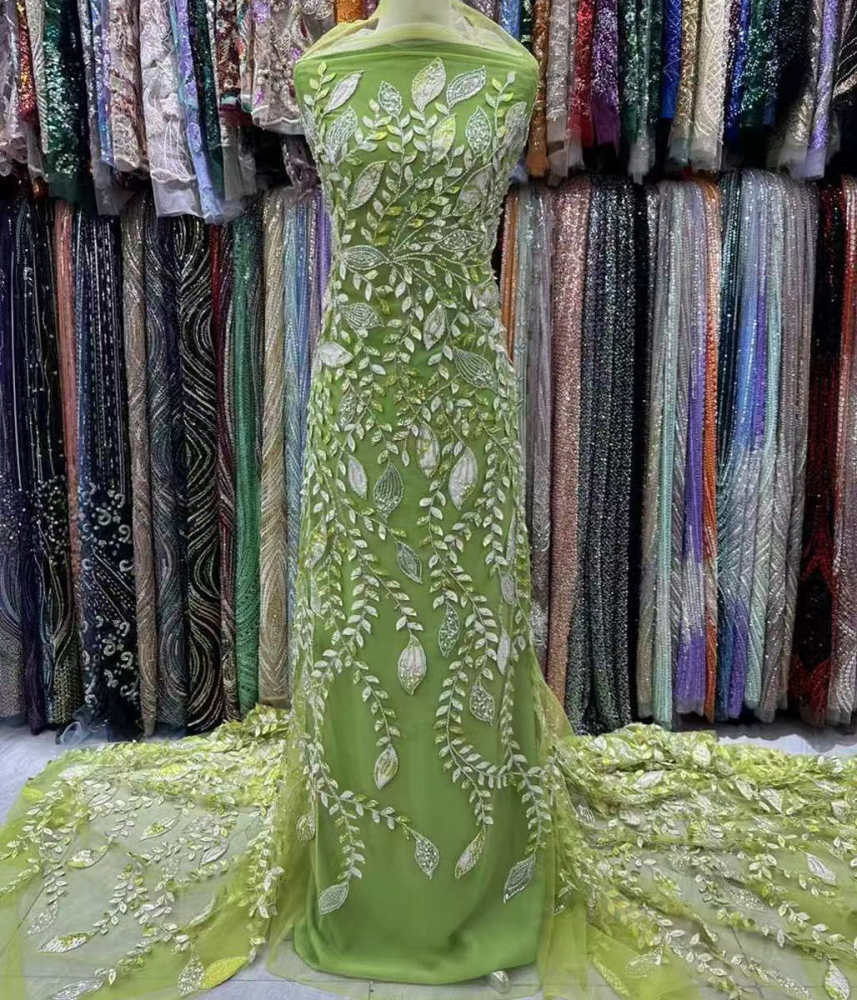 Beaded Lace Fabric - 5 Yards | GID LiL005