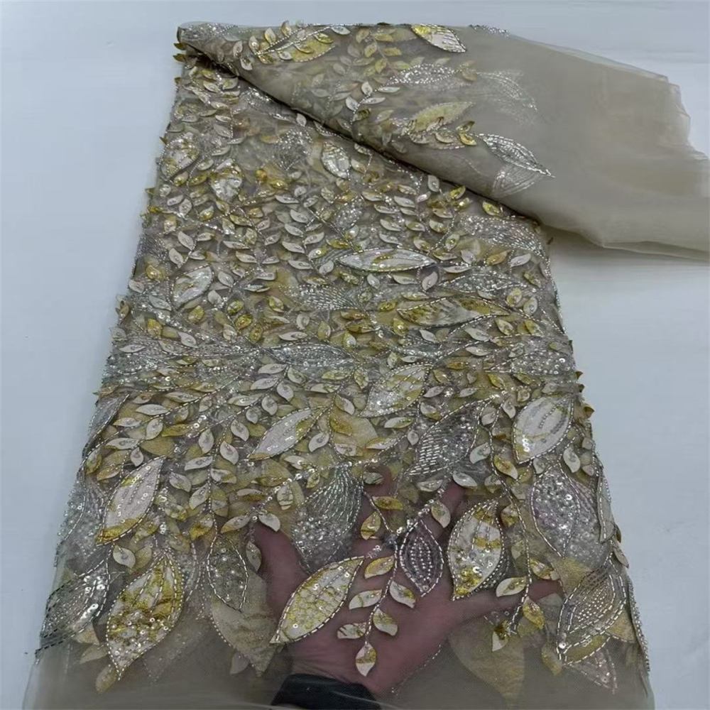 Beaded Lace Fabric - 5 Yards | MOD LIL005