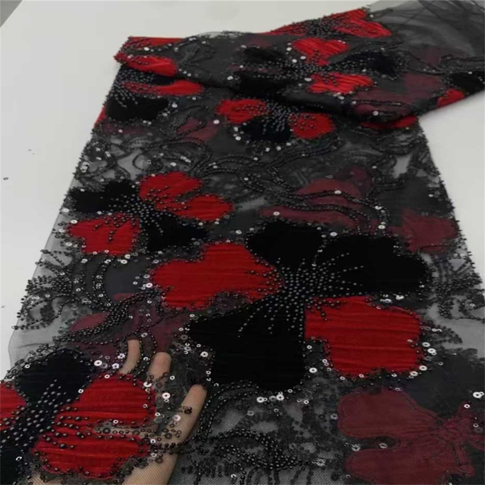 Beaded Lace Fabric - 5 Yards | MOD JX387