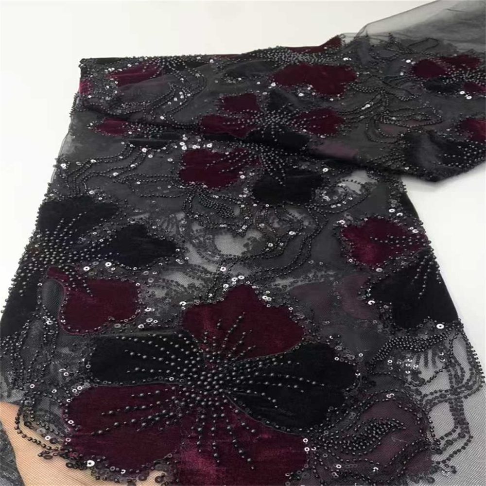 Beaded Lace Fabric - 5 Yards | MOD JX387