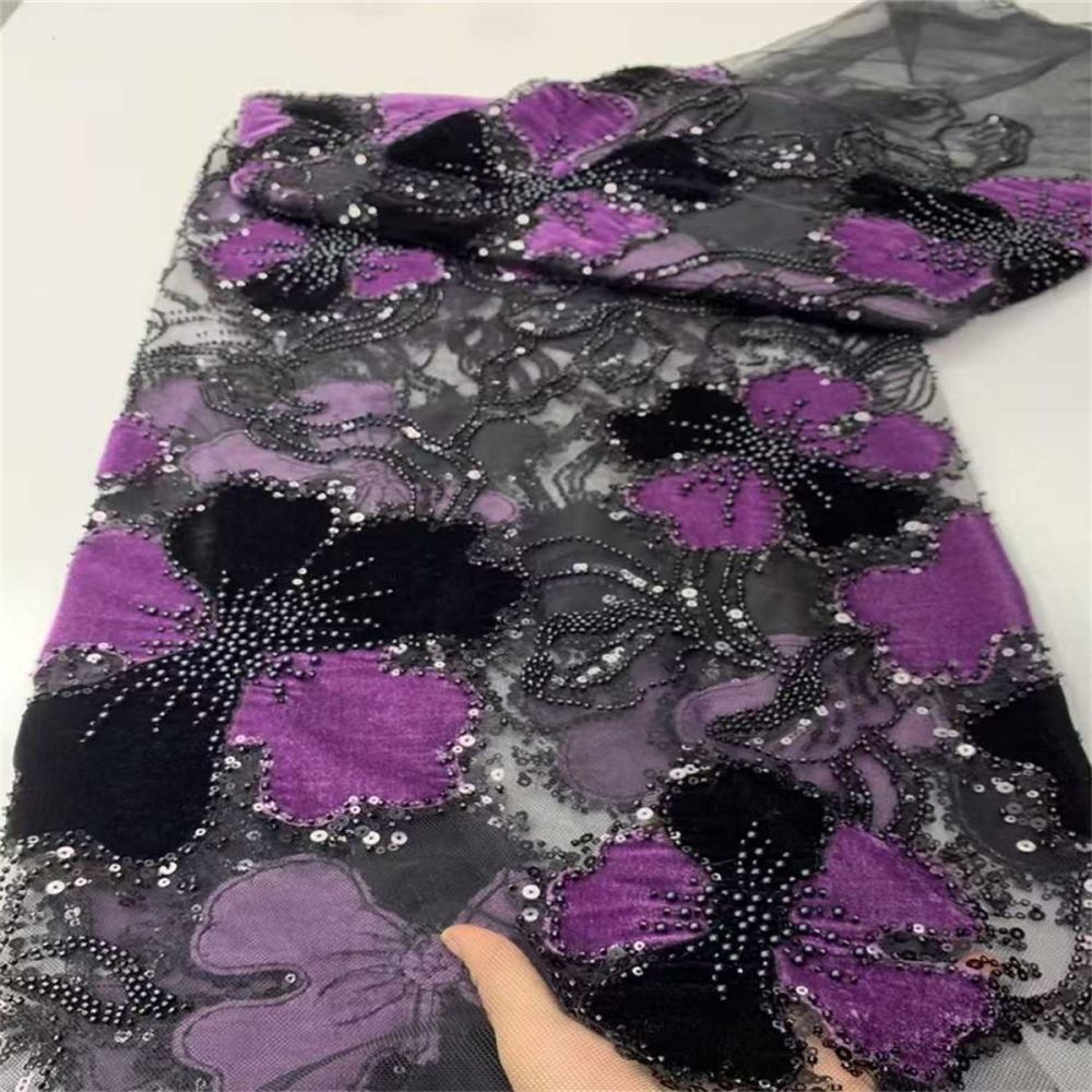 Beaded Lace Fabric - 5 Yards | MOD JX387
