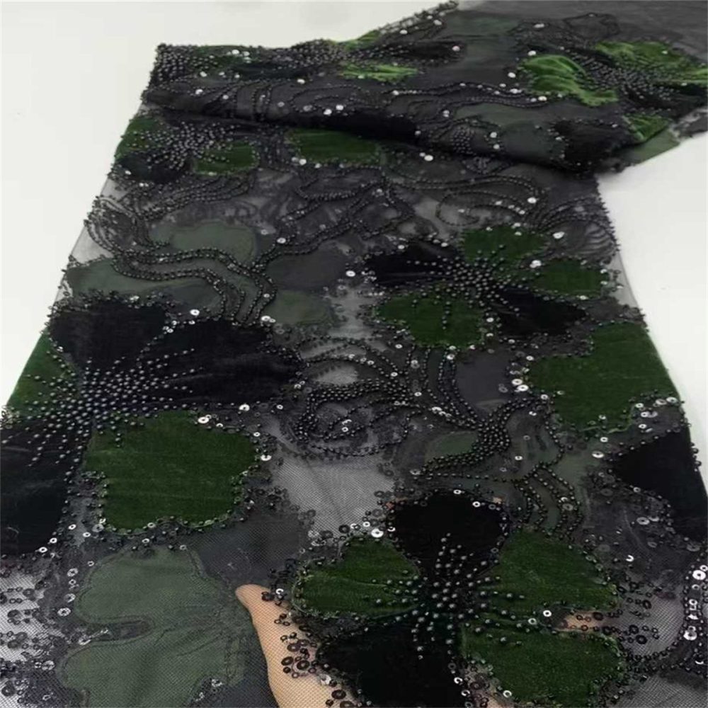 Beaded Lace Fabric - 5 Yards | MOD JX387