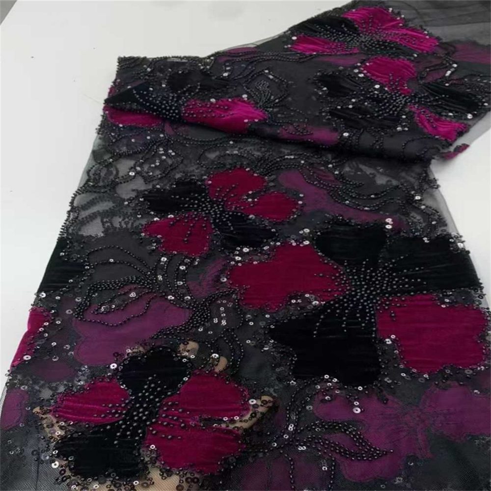 Beaded Lace Fabric - 5 Yards | MOD JX387