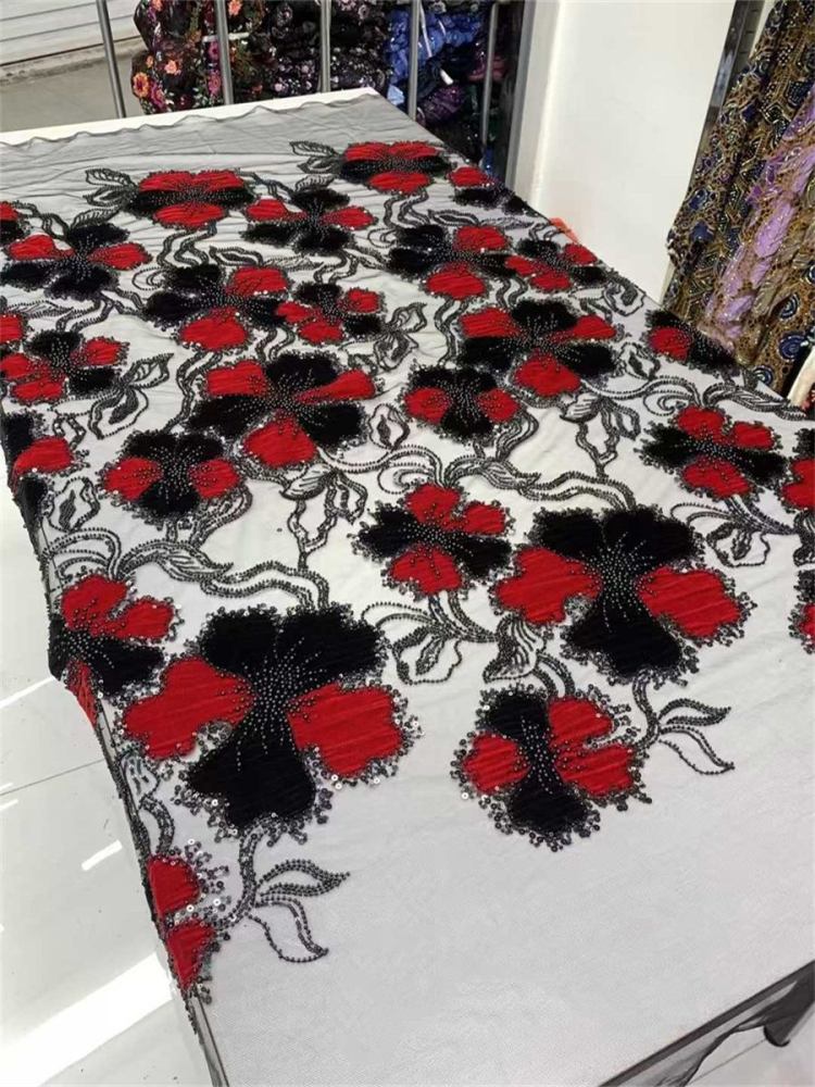 Beaded Lace Fabric - 5 Yards | MOD JX387