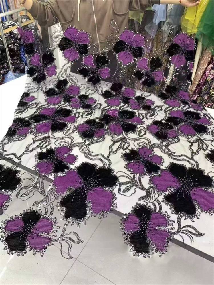 Beaded Lace Fabric - 5 Yards | MOD JX387