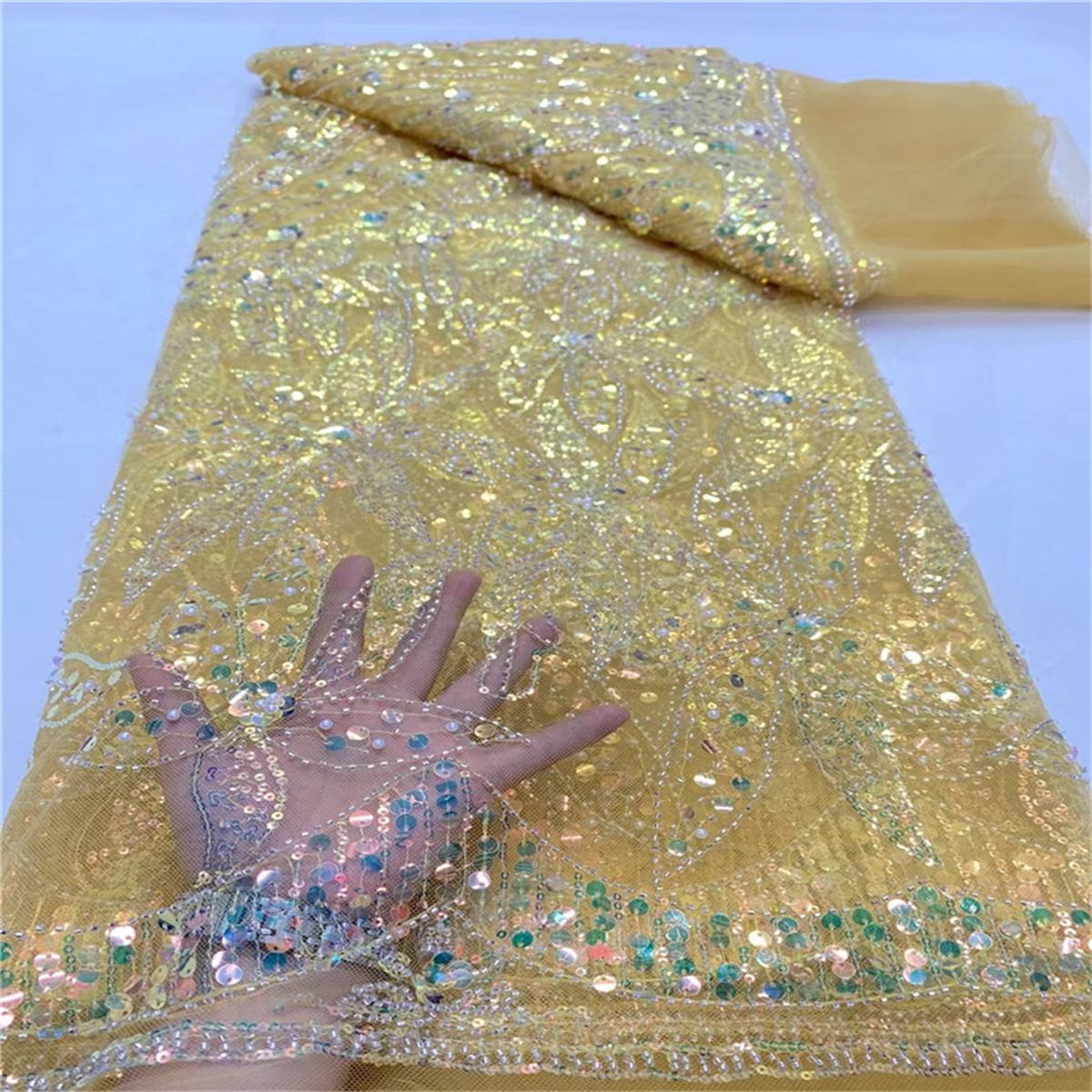 Beaded Fabric - 5 Yards | MOD JLT048
