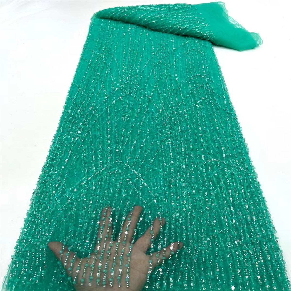 Beaded Fabric for Dresses - 5 Yards | PID JX236