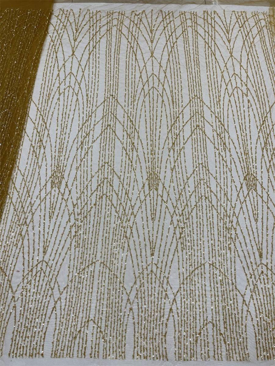 Beaded Fabric for Dresses - 5 Yards | PID JX236