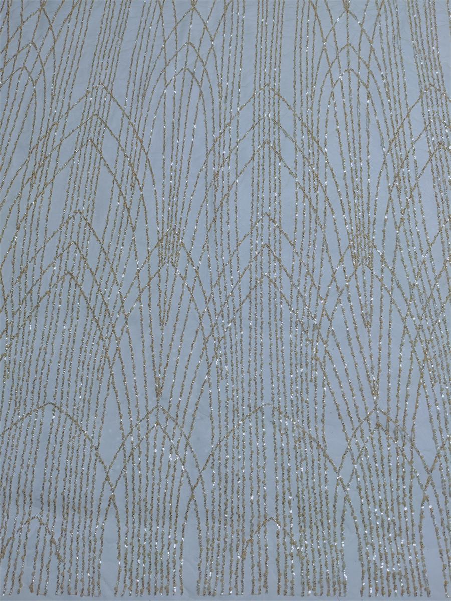 Beaded Fabric for Dresses - 5 Yards | PID JX236