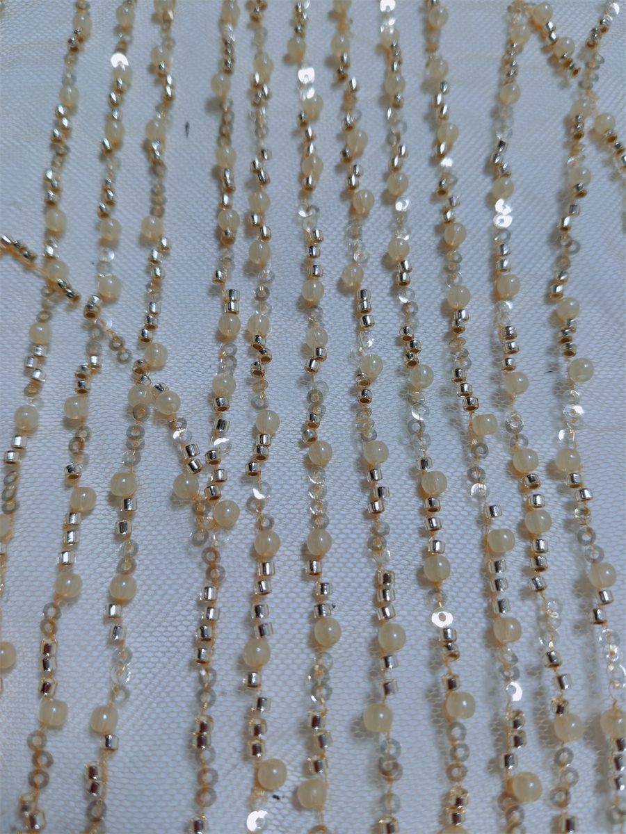 Beaded Fabric for Dresses - 5 Yards | PID JX236