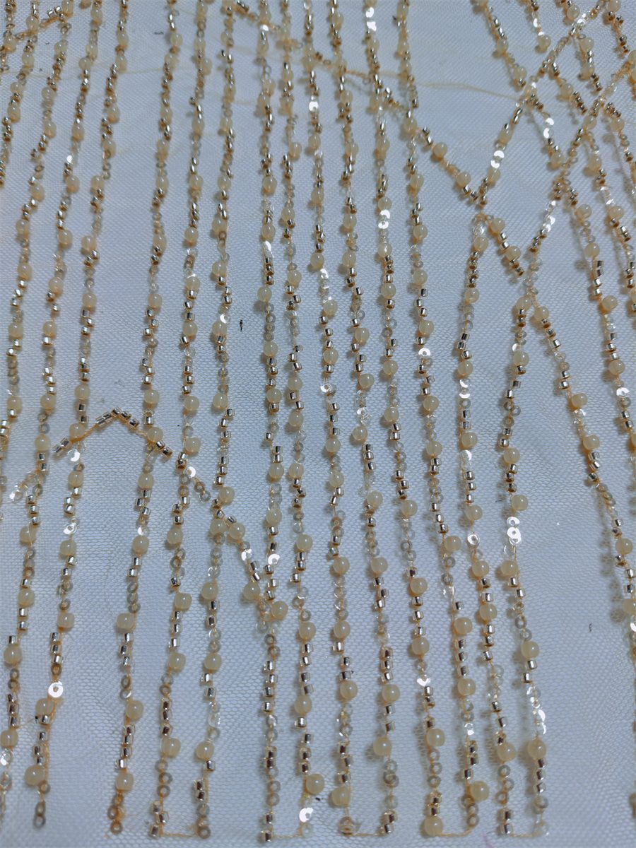 Beaded Fabric for Dresses - 5 Yards | PID JX236