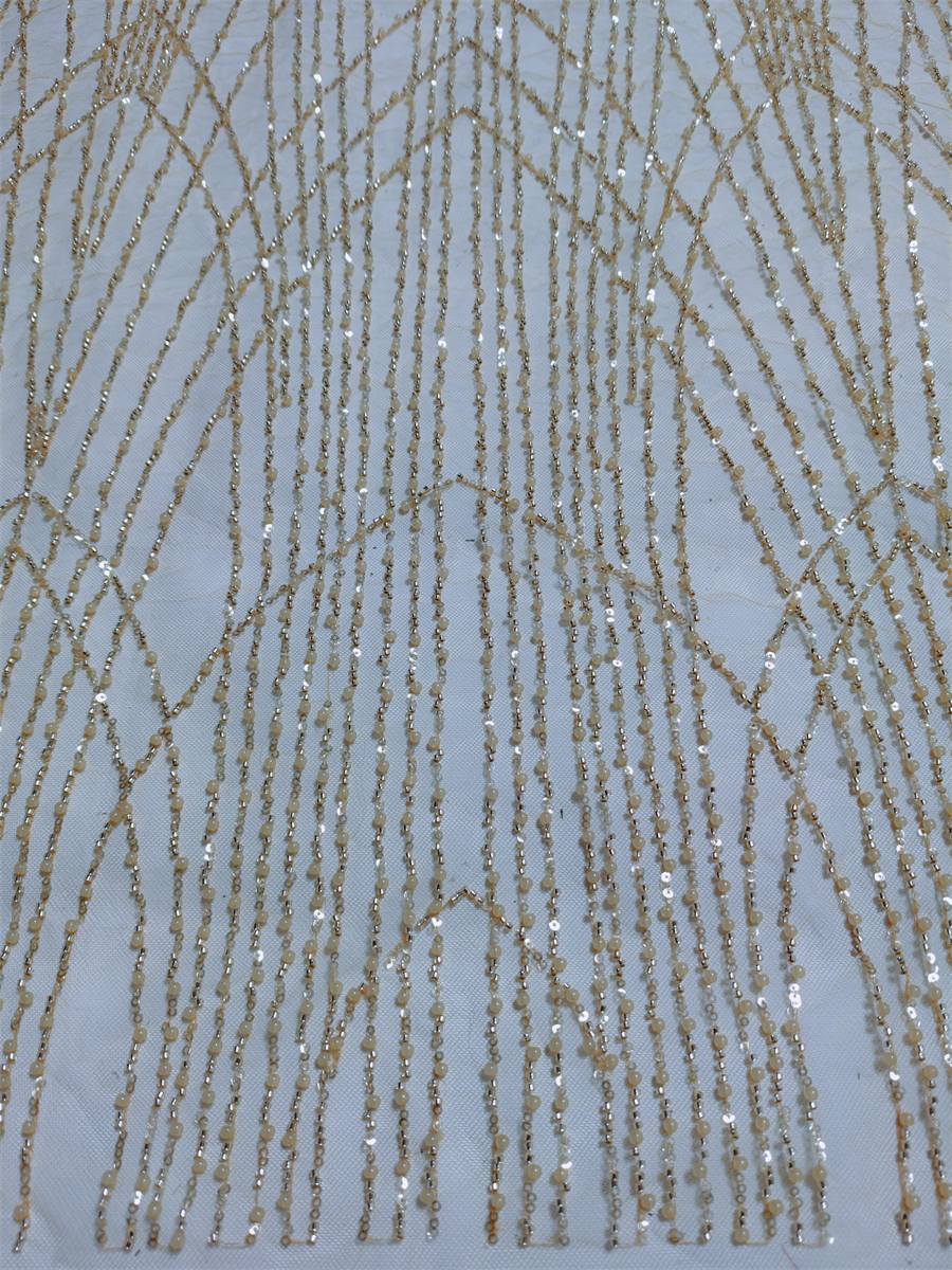 Beaded Fabric for Dresses - 5 Yards | PID JX236