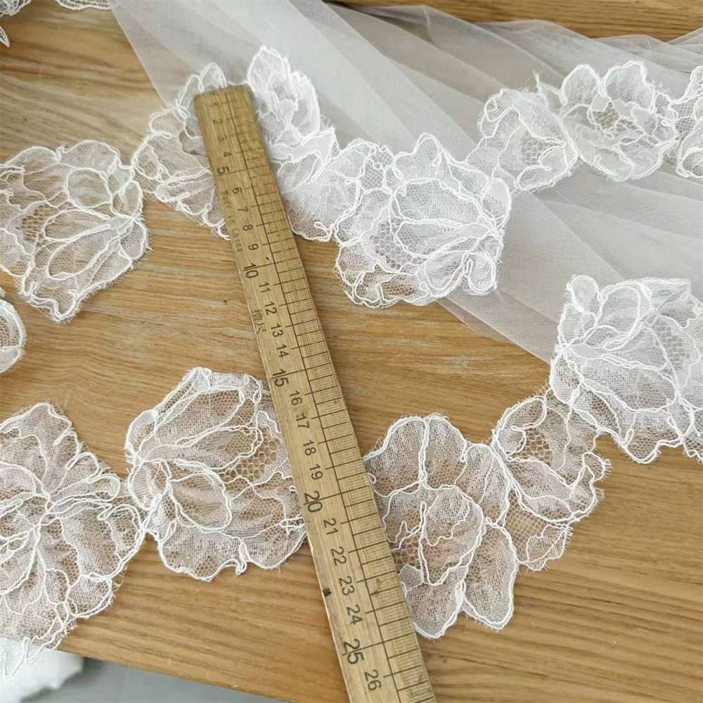 Corded Bridal Lace Trim - 10 Yards SX169B