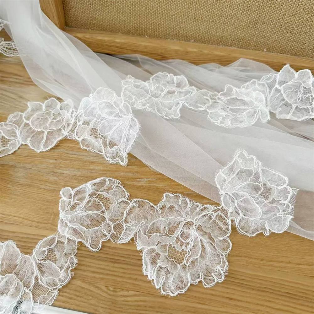 Corded Bridal Lace Trim - 10 Yards SX169B