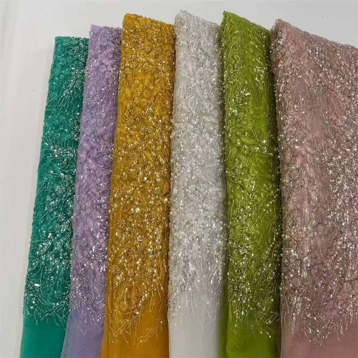Beaded Fabric - 5 Yards | GID JX441