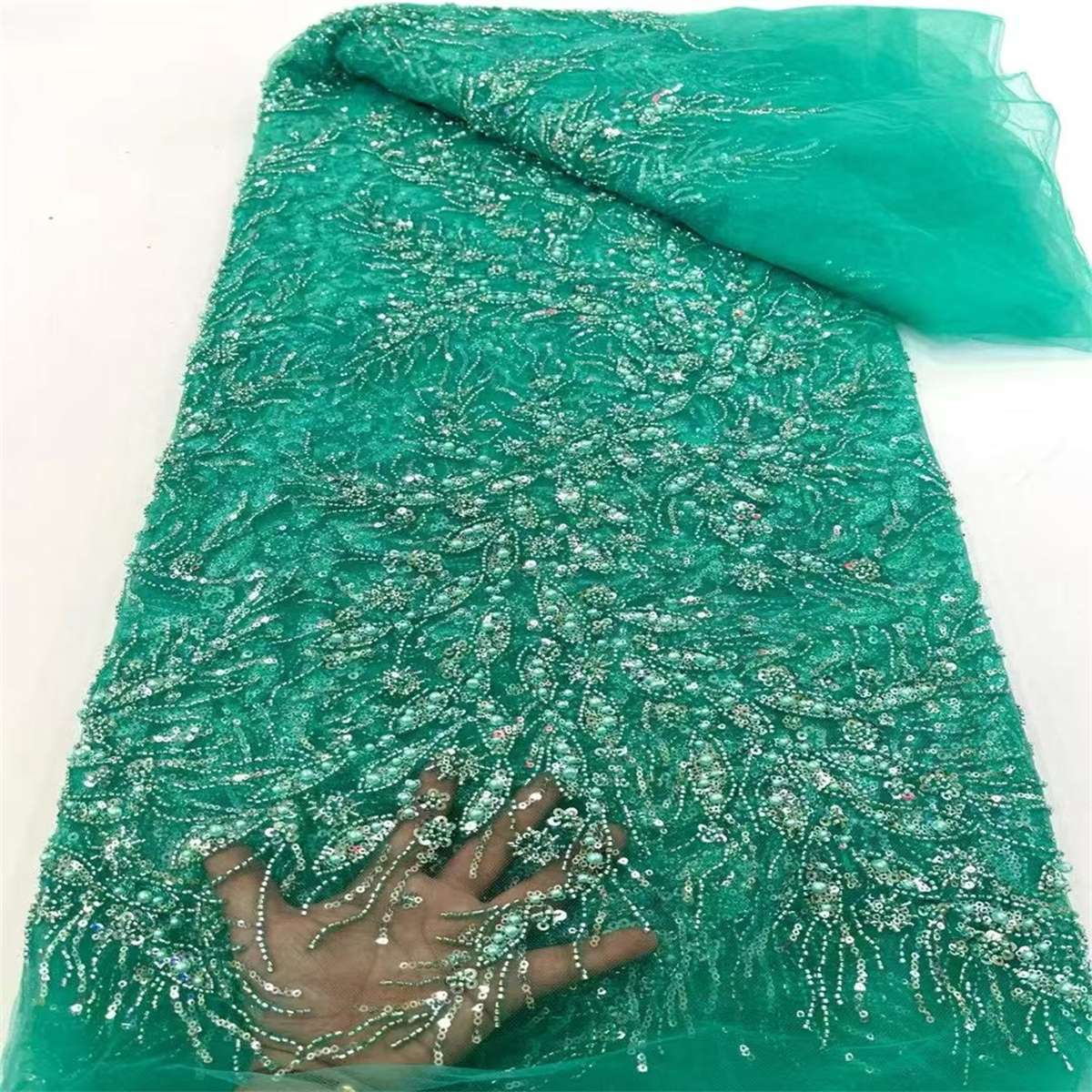 Beaded Fabric - 5 Yards | GID JX441