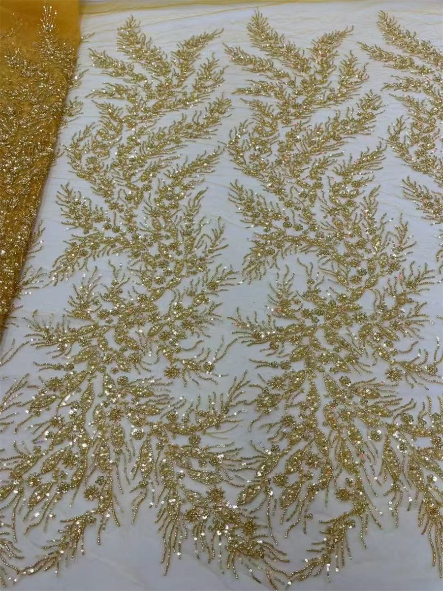 Beaded Fabric - 5 Yards | GID JX441