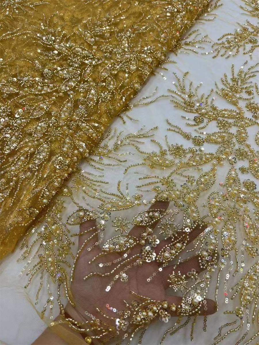 Beaded Fabric - 5 Yards | GID JX441