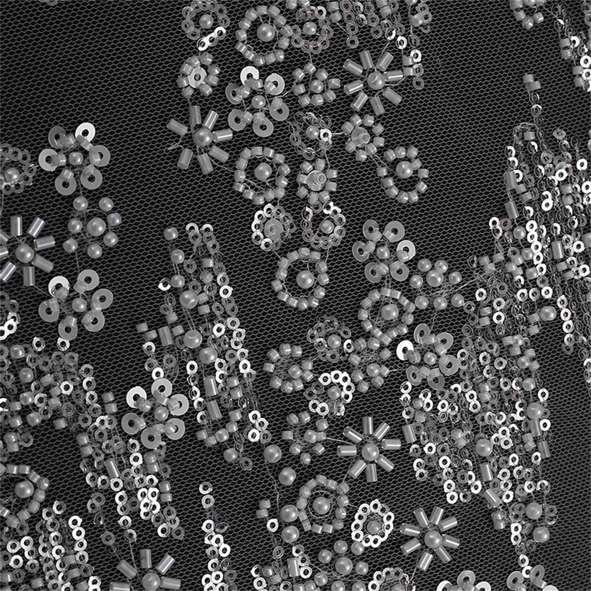 Beaded Bridal Lace Fabric for Wedding Dresses - 1 Yard | ART RX100