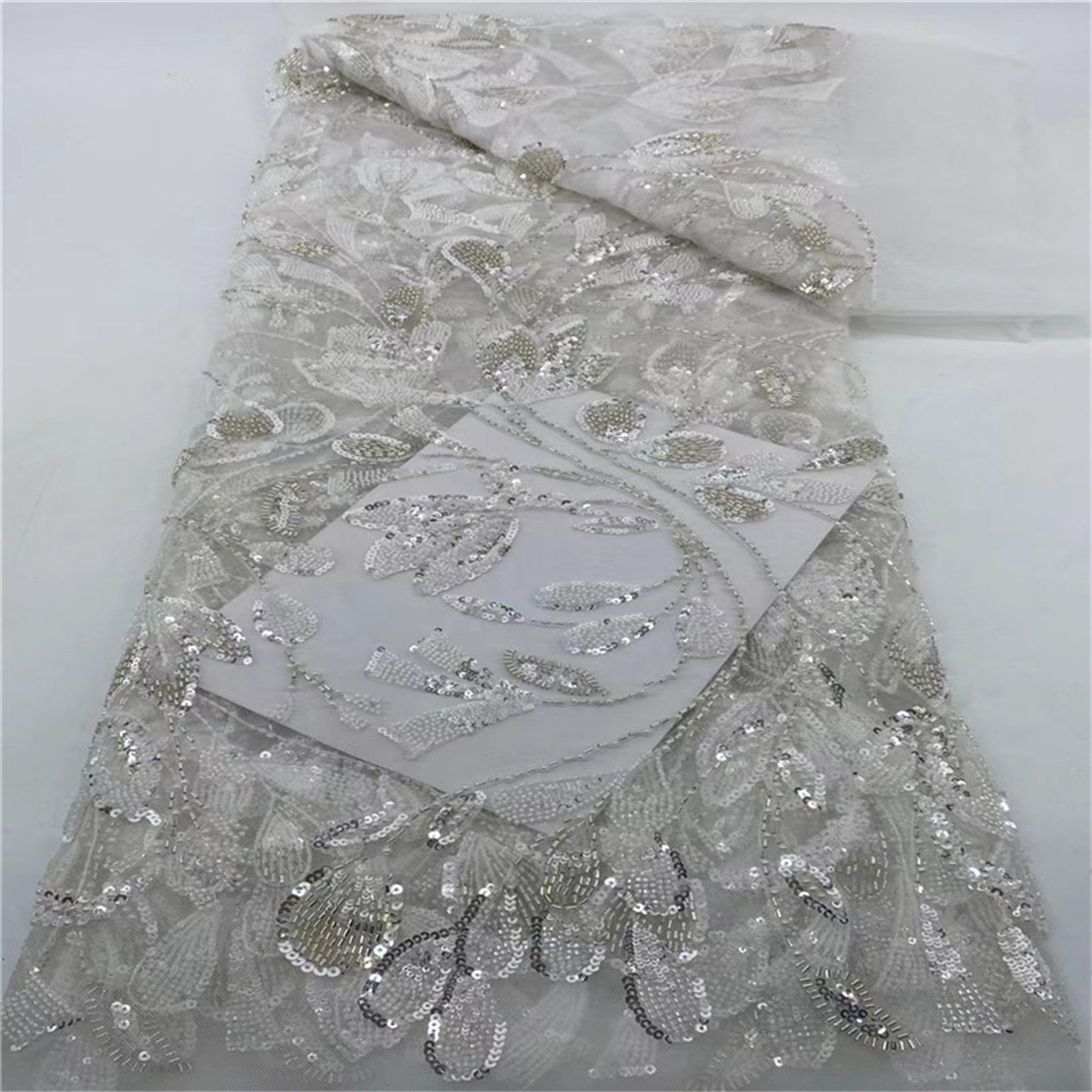 Beaded Fabric for Dresses - 5 Yards | BED-JLT031