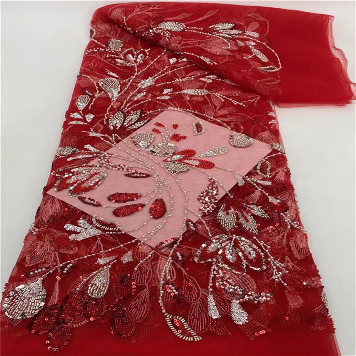 Beaded Fabric for Dresses - 5 Yards | BED-JLT031