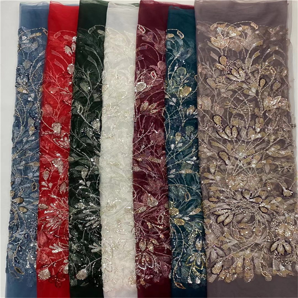 Beaded Fabric for Dresses - 5 Yards | BED-JLT031