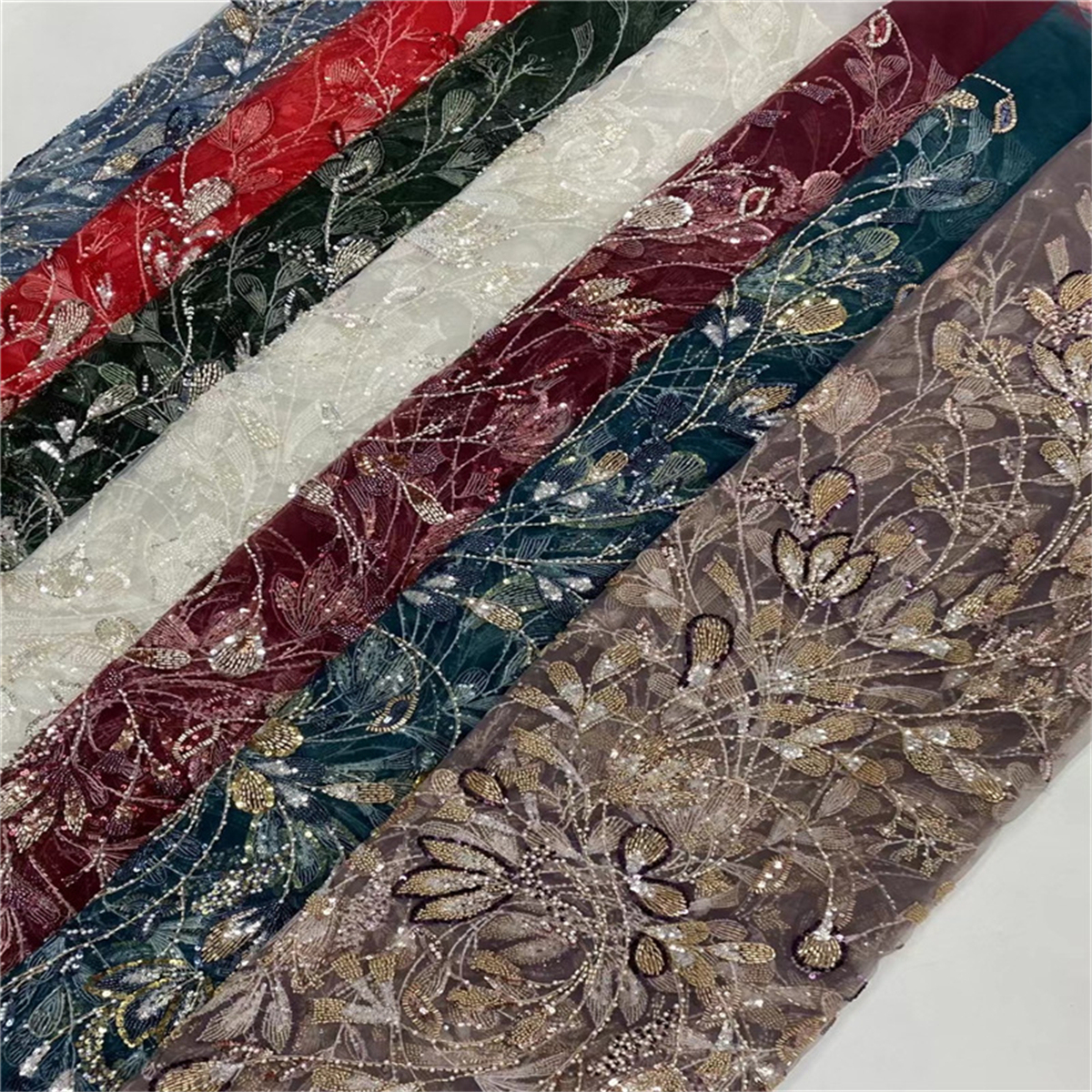 Beaded Fabric for Dresses - 5 Yards | BED-JLT031