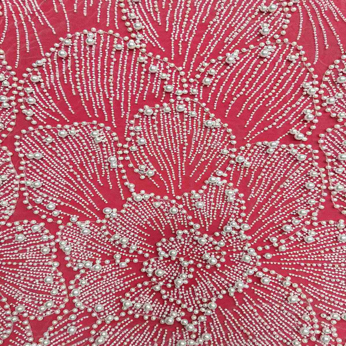Beaded Tulle Fabric – 5 Yards