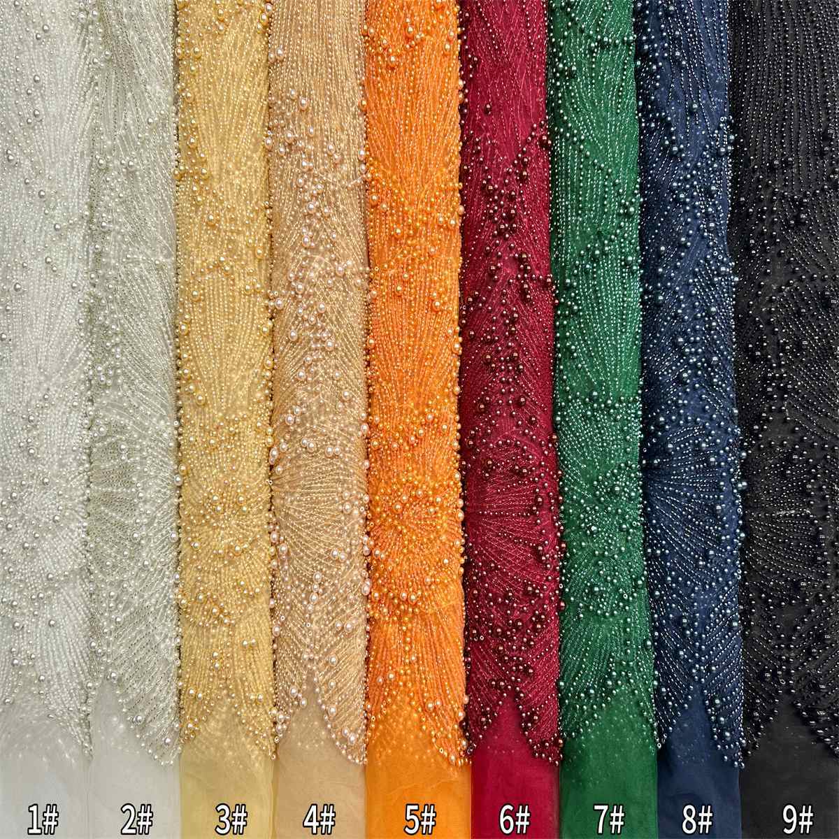 Beaded Fabric for Dresses - 5 Yards | BED-HN353
