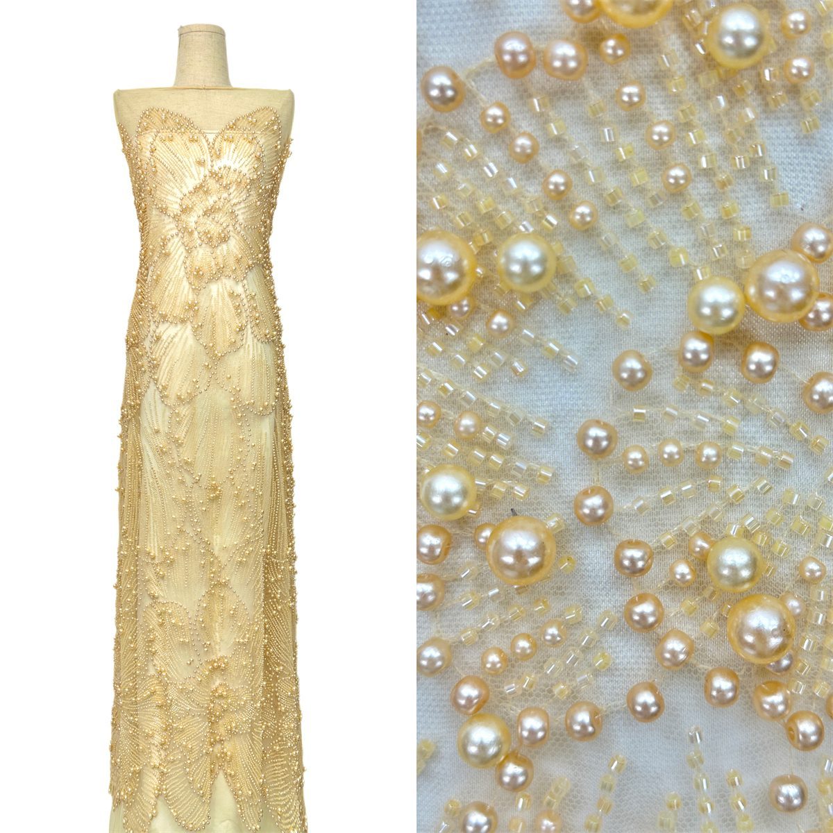 Beaded Fabric for Dresses - 5 Yards | BED-HN353