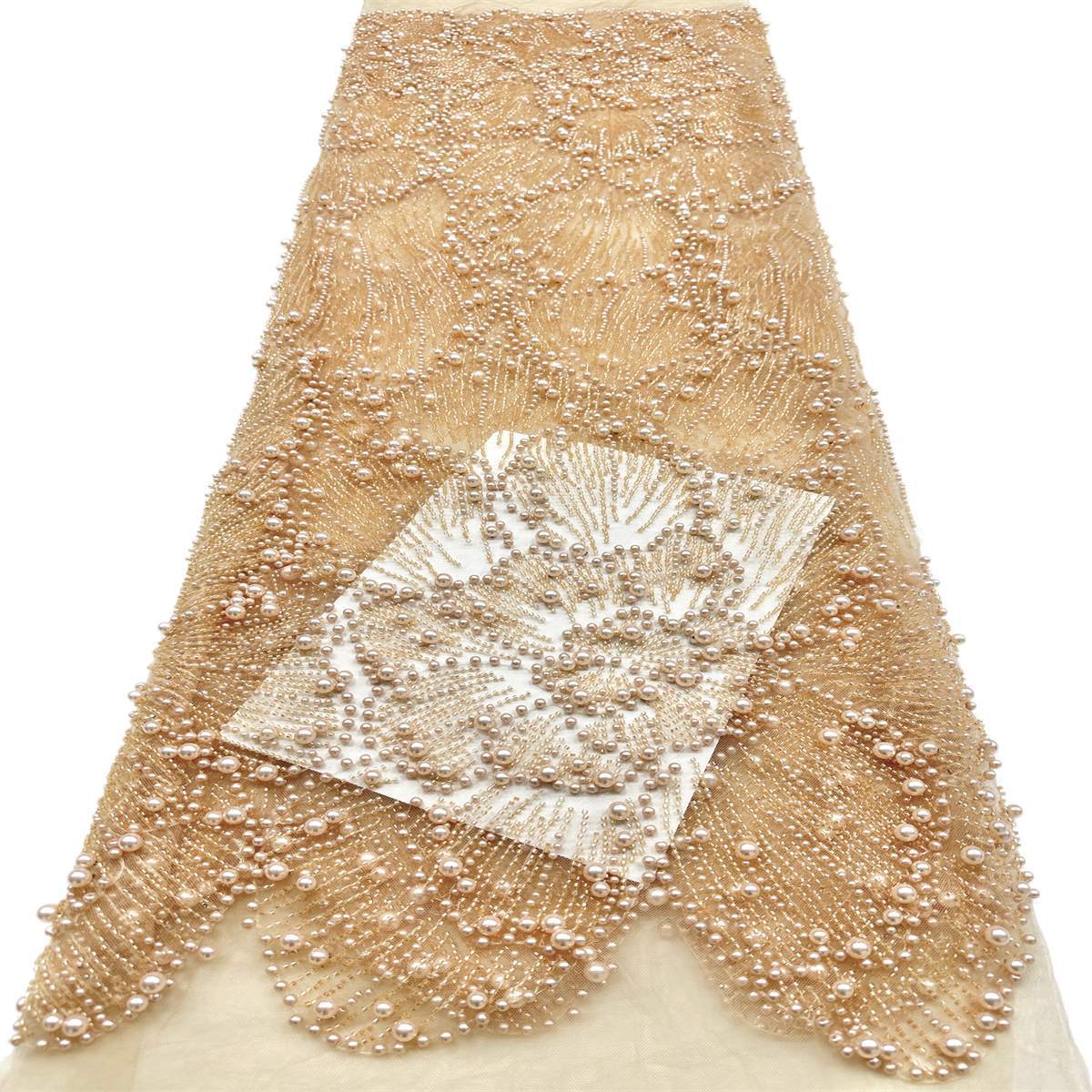 Beaded Fabric for Dresses - 5 Yards | BED-HN353