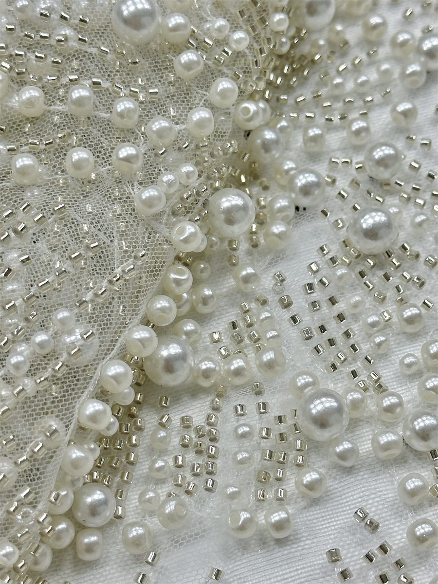Beaded Fabric for Dresses - 5 Yards | BED-HN353