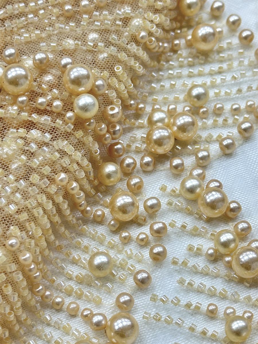 Beaded Fabric for Dresses - 5 Yards | BED-HN353