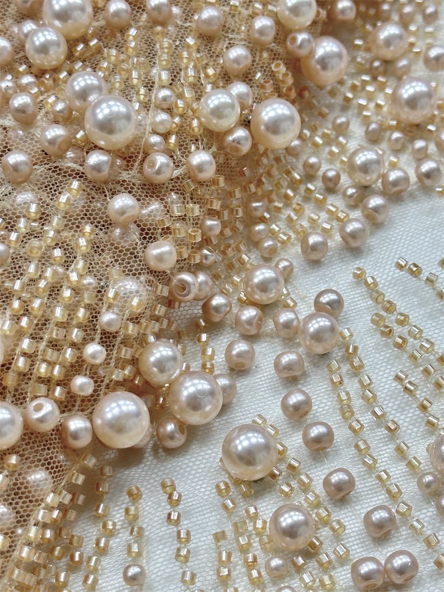 Beaded Fabric for Dresses - 5 Yards | BED-HN353