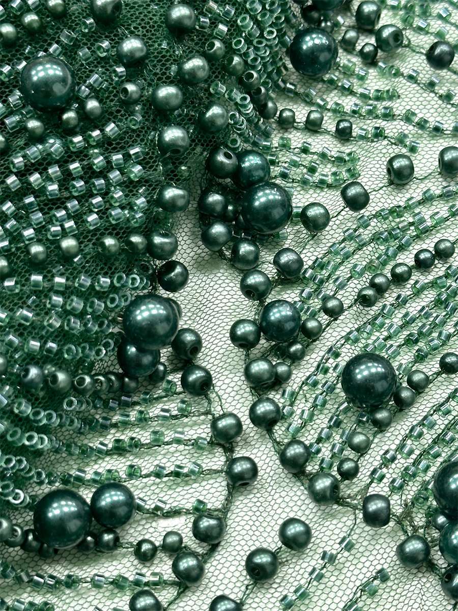 Beaded Fabric for Dresses - 5 Yards | BED-HN353