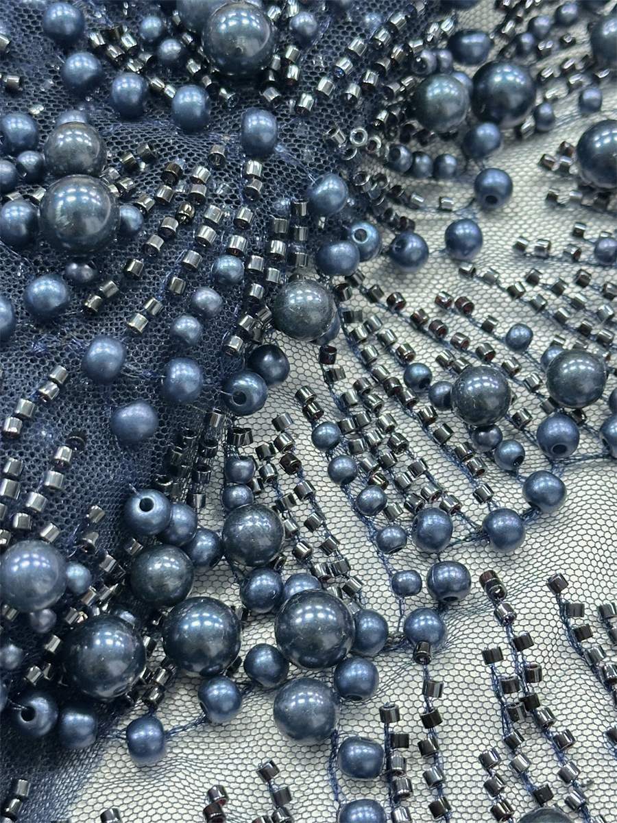 Beaded Fabric for Dresses - 5 Yards | BED-HN353
