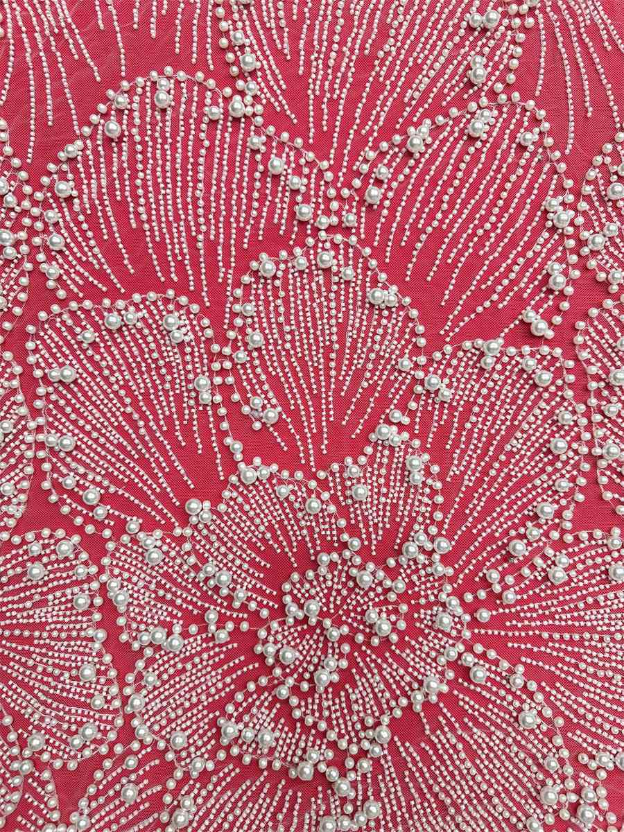Beaded Fabric for Dresses - 5 Yards | BED-HN353
