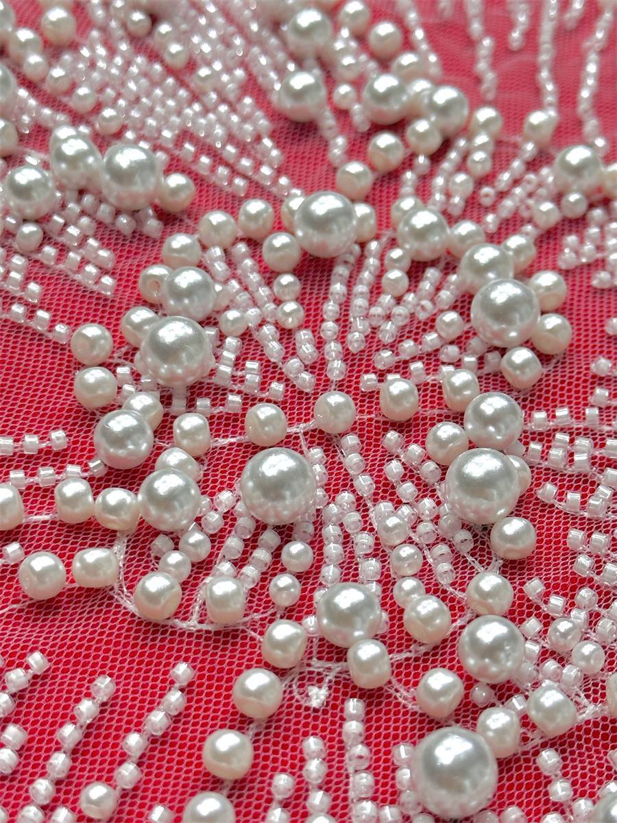 Beaded Fabric for Dresses - 5 Yards | BED-HN353