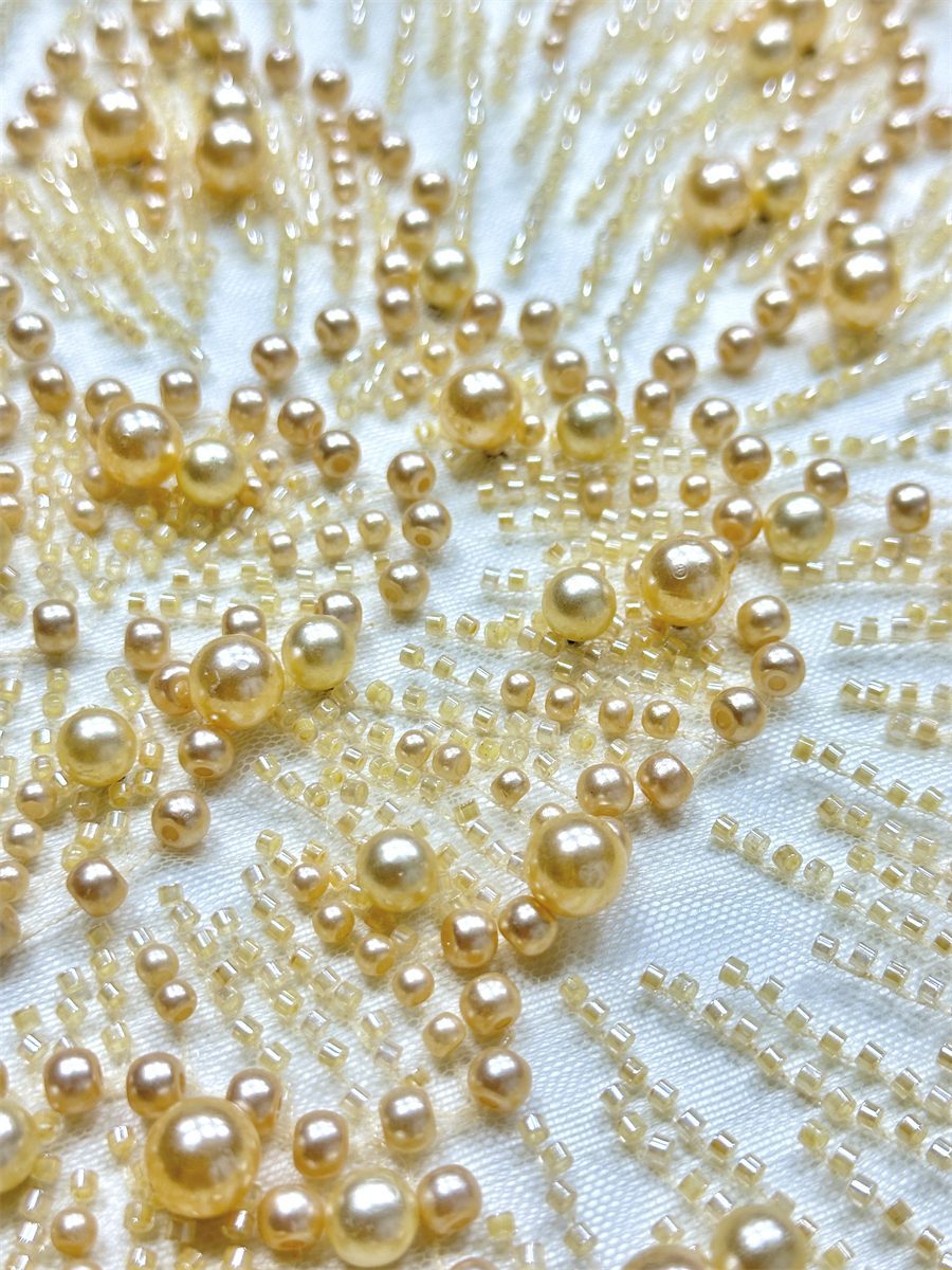 Beaded Fabric for Dresses - 5 Yards | BED-HN353