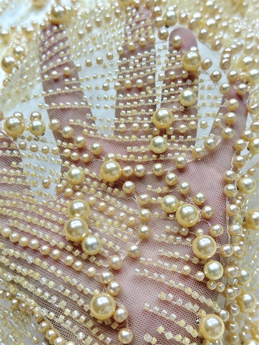 Beaded Fabric for Dresses - 5 Yards | BED-HN353
