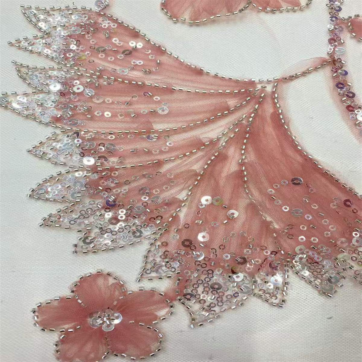 Beaded Lace Fabric for Dresses - 5 Yards | SID LIL094
