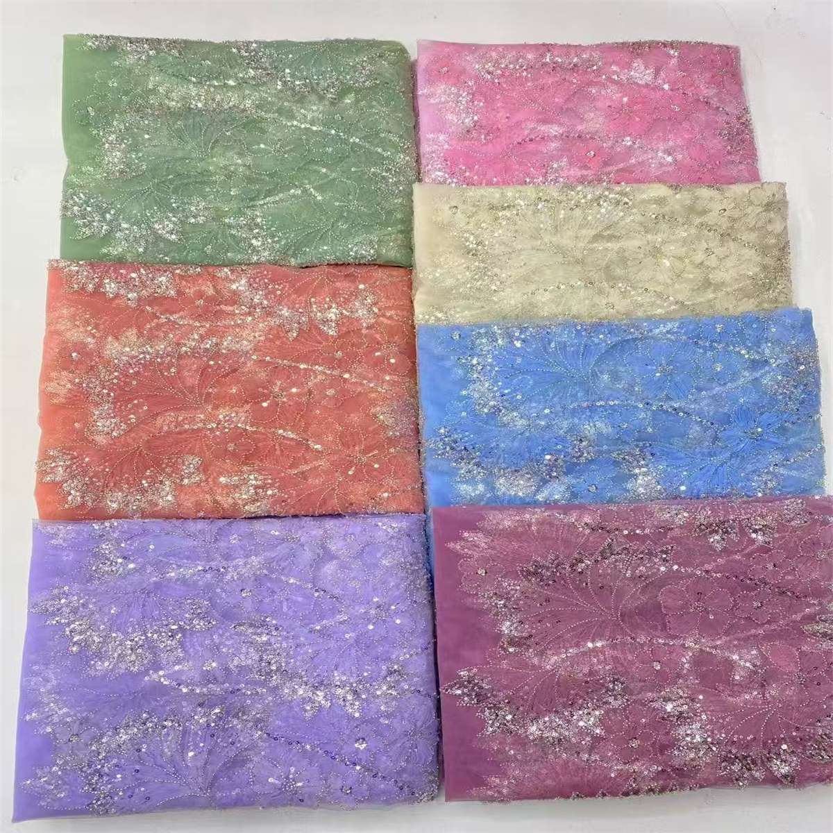 Beaded Lace Fabric for Dresses - 5 Yards | SID LIL094
